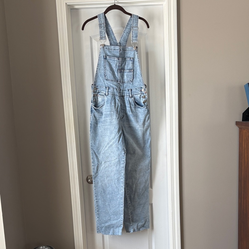 Light Wash Denim Overalls, Sz S (fits like 6/8)